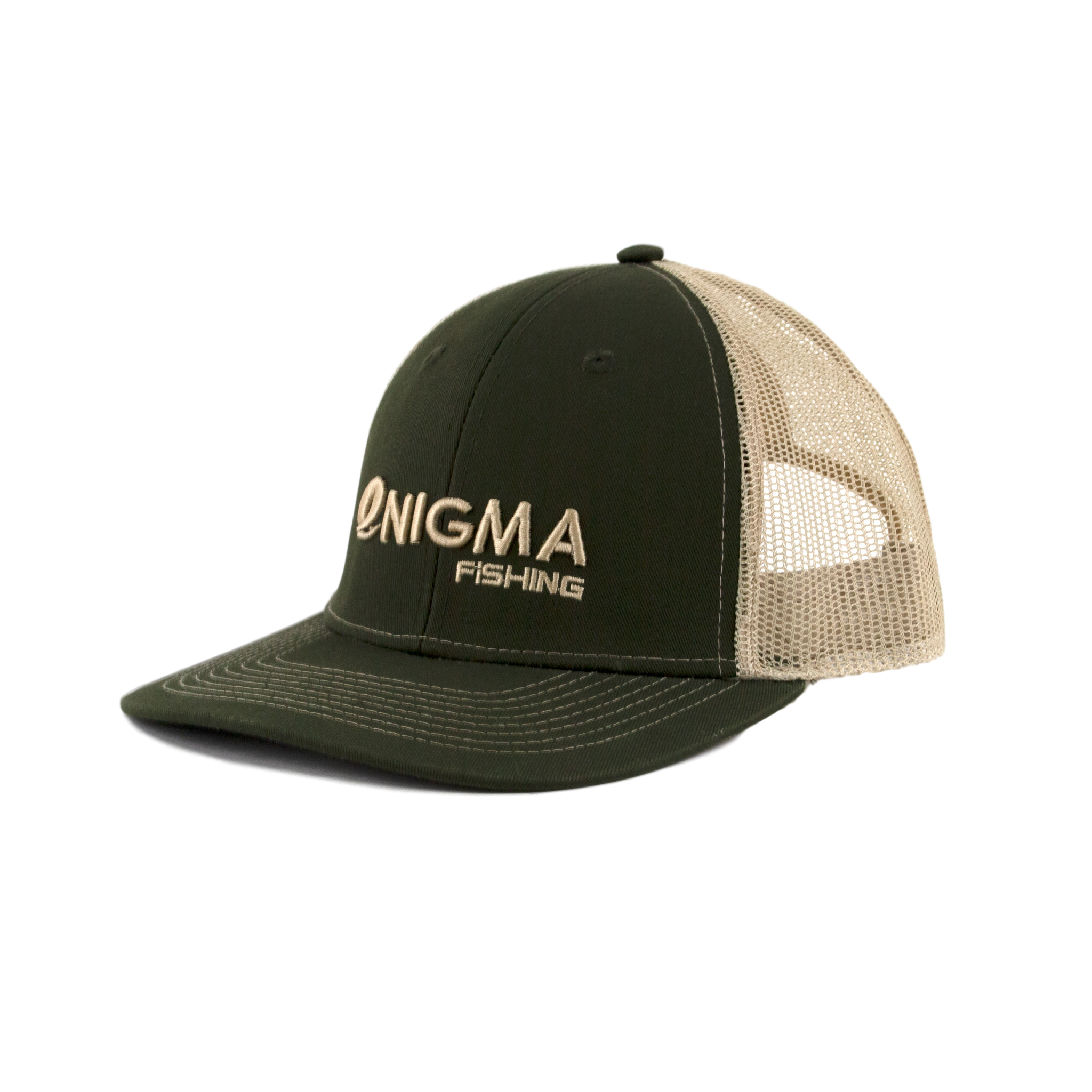 Enigma Tan and Green Snapback Hat – Enigma Fishing LLC